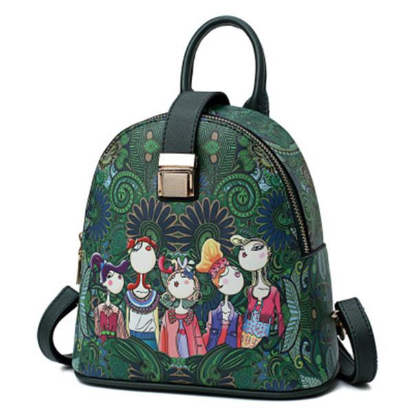 Bohemian Series Casual Multi-functional Backpack Crossbody Bag