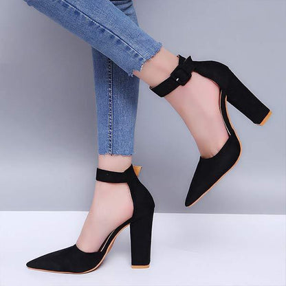 Women'S Fashion Pointed Toe Chunky Heels 39995884C