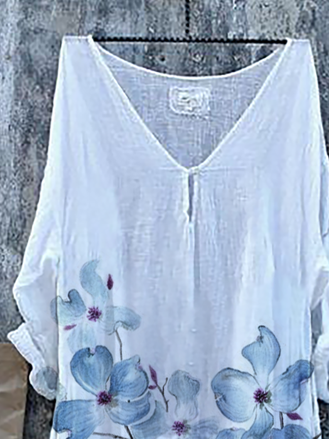 Casual Womens Vintage Floral Tops