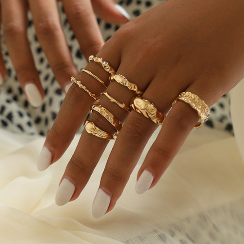 Geometry 9PCS Ring Set