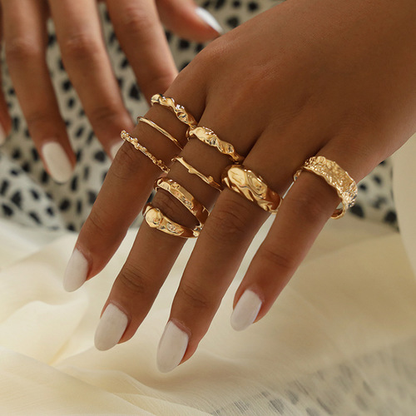 Geometry 9PCS Ring Set