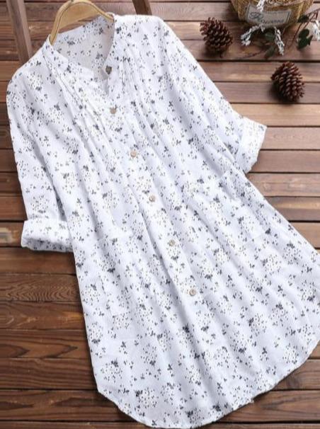 Floral Print Long Sleeve Casual Top