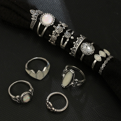Bohemian Vintage 12PCS  Ring Set