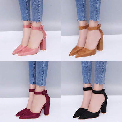 Women'S Fashion Pointed Toe Chunky Heels 39995884C