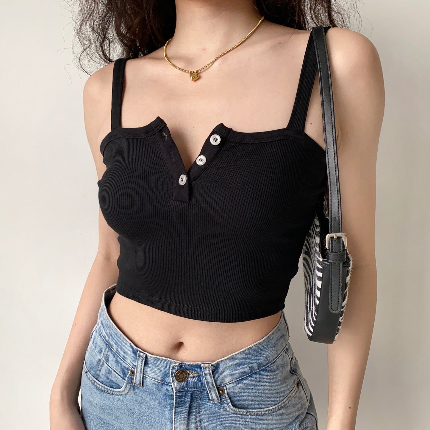 Threaded Flat Button Camisole