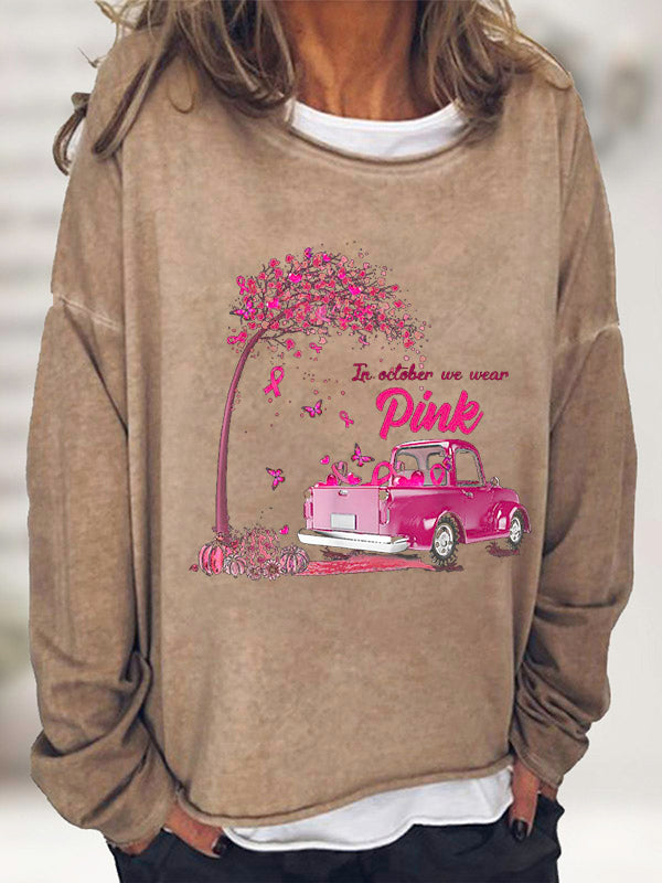 We Wear Pink Graphic Long Sleeve T-shirt