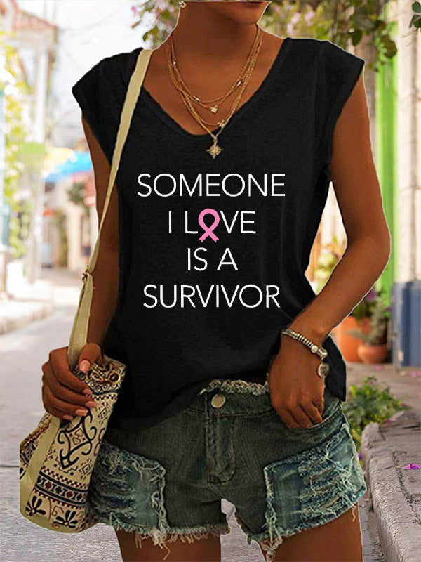 Someone I Love Is A Survivor Cap Sleeve T-Shirt