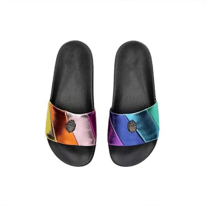 Women's One-Shaped Mosaic Multicolored Eagle Decorative Slippers 24203063C