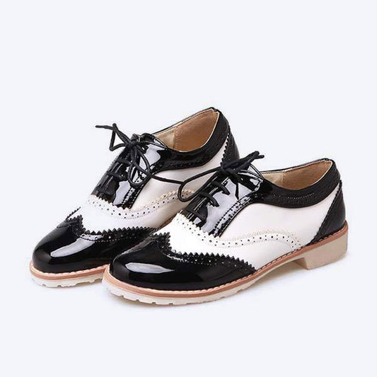 Women'S Lace-Up Color Block Shoes 98639658C