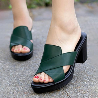 Women's Chunky Heel High Heel Solid Color Casual Shoes 70638137C