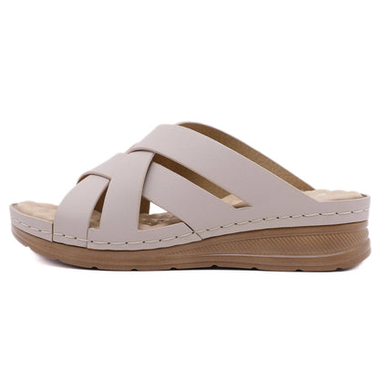 Women's Cross Massage Wedge Sandals