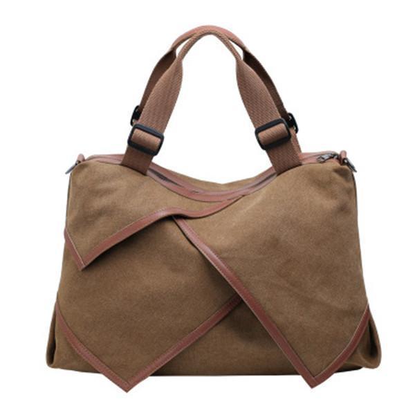 Canvas Large Capacity tote bag Patchwork Leisure Crossbody Bag
