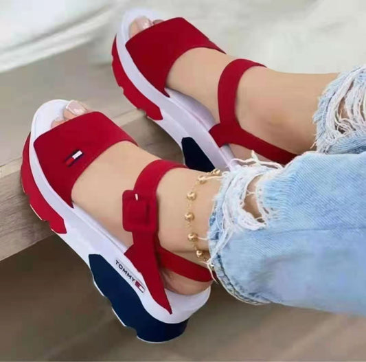 Women's Casual Daily Soft Peep Toe Wedge Heel Sandals