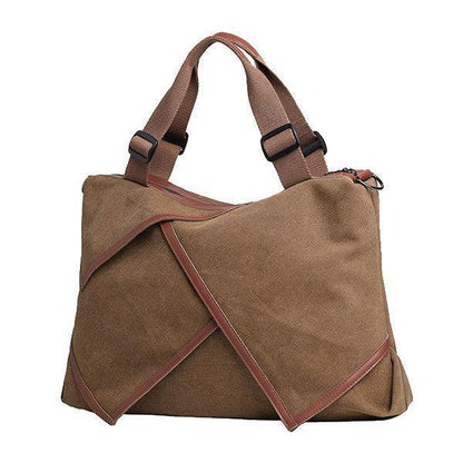 Canvas Large Capacity tote bag Patchwork Leisure Crossbody Bag