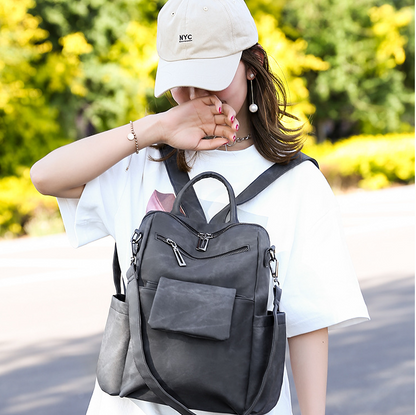 2020 New And Fashional Woman City-Style PU Backpack Shoulder Bag