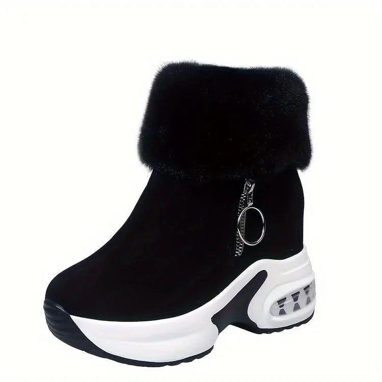 Chic Women's Winter Boots - Cozy Lightweight Platform Snow Footwear for Casual Style